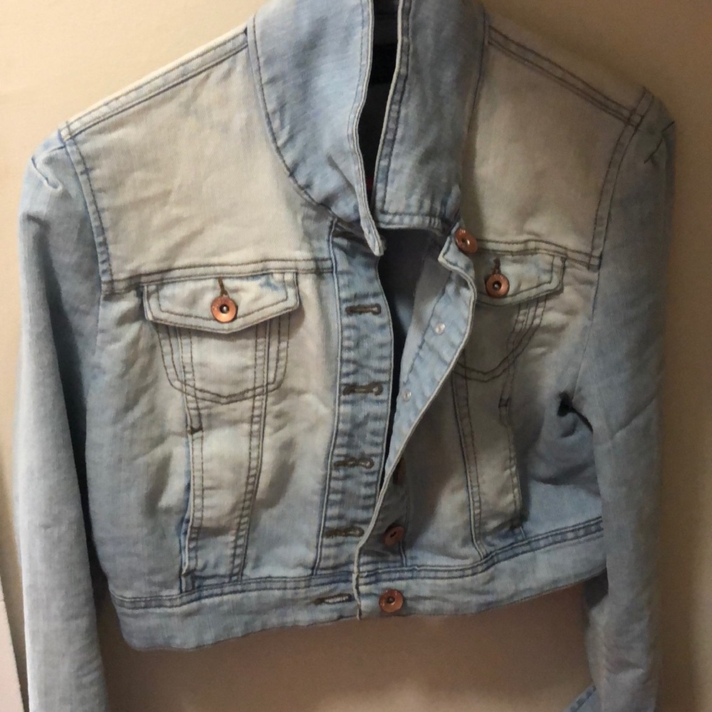 Cropped Light Denim Jean Jacket